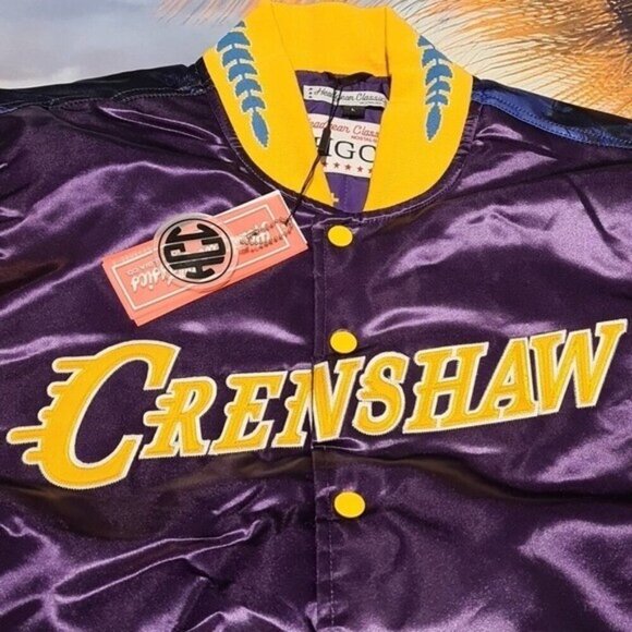 Kobe Bryant Mamba Crenshaw Los Angeles Lakers Satin Jacket Medium New - Picture 5 of 13
